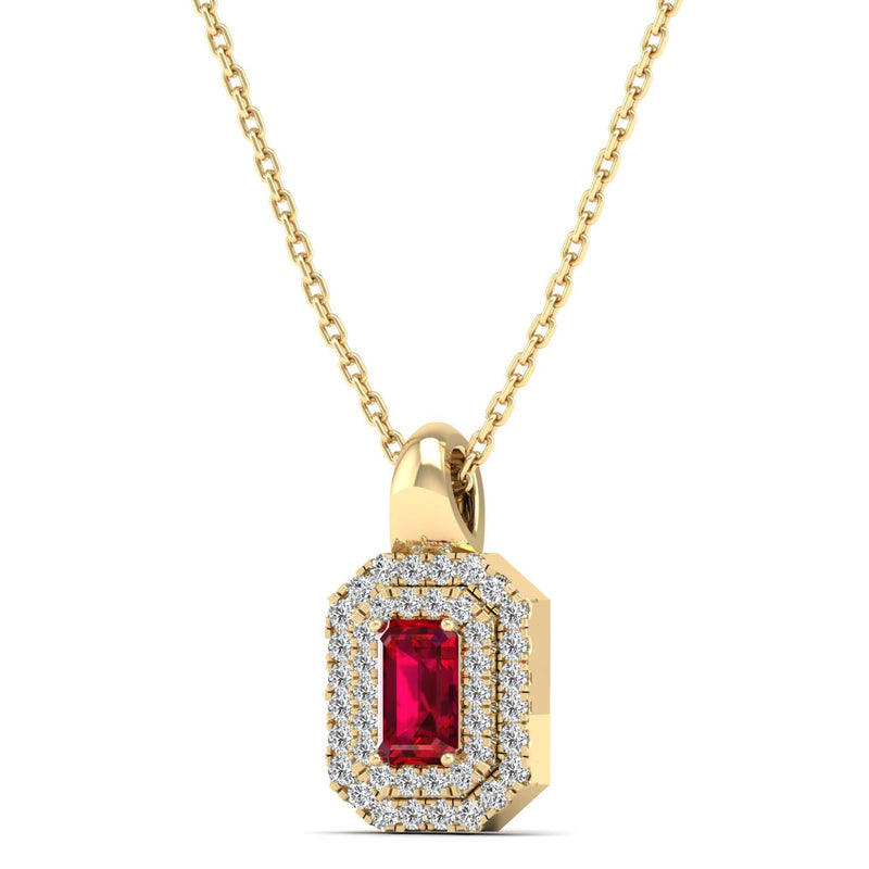 14K Yellow Gold - Ruby