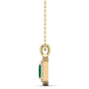 14K Yellow Gold - Emerald