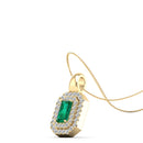 14K Yellow Gold - Emerald