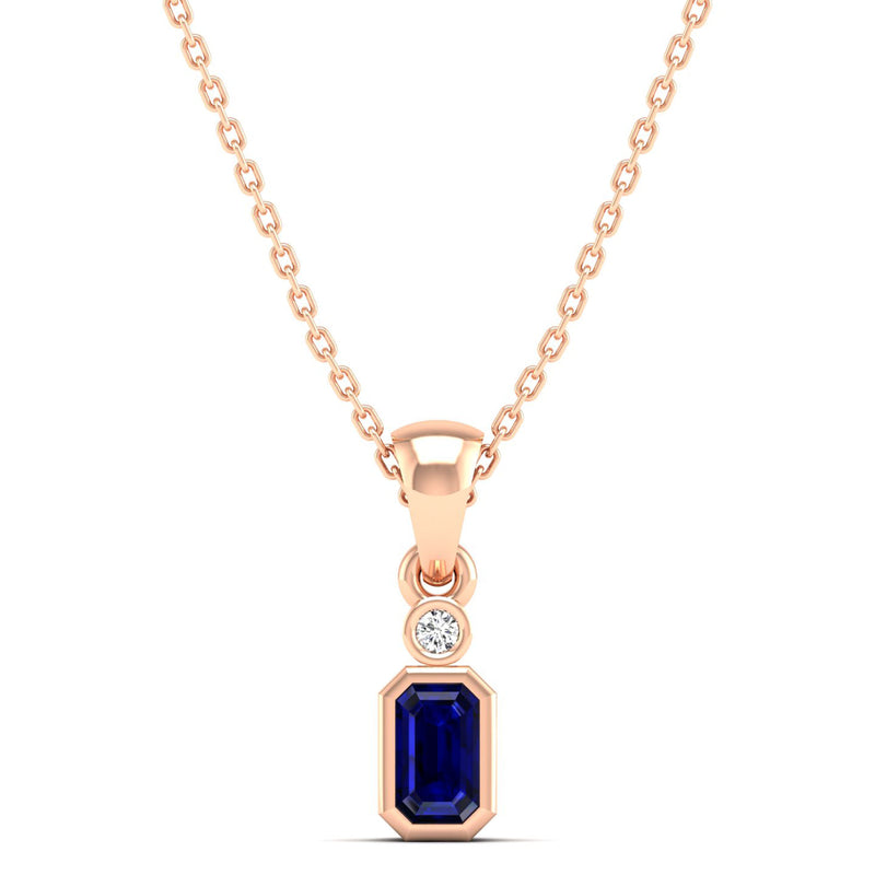 14K Rose Gold - Sapphire