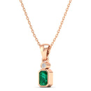 14K Rose Gold - Emerald