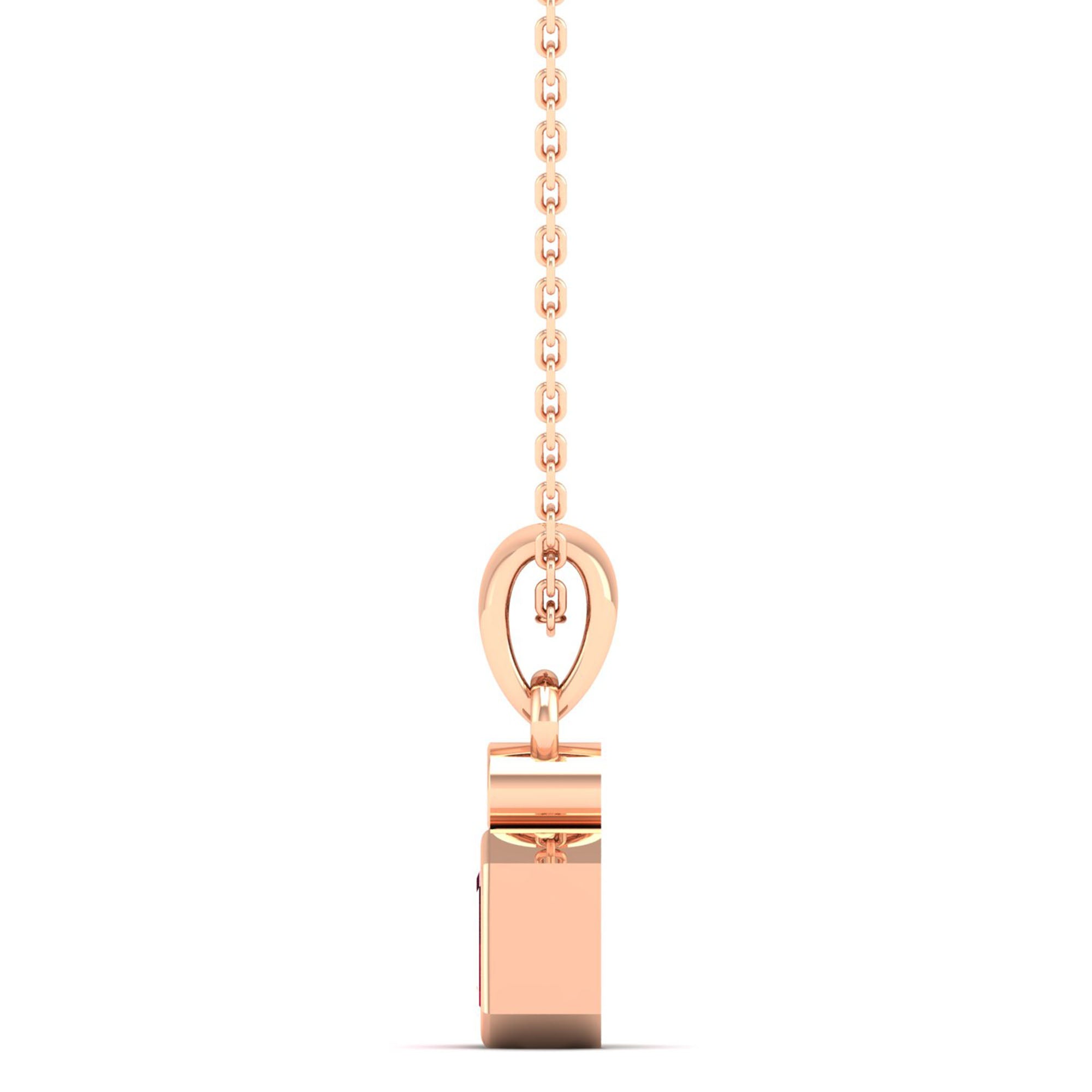 14K Rose Gold - Ruby