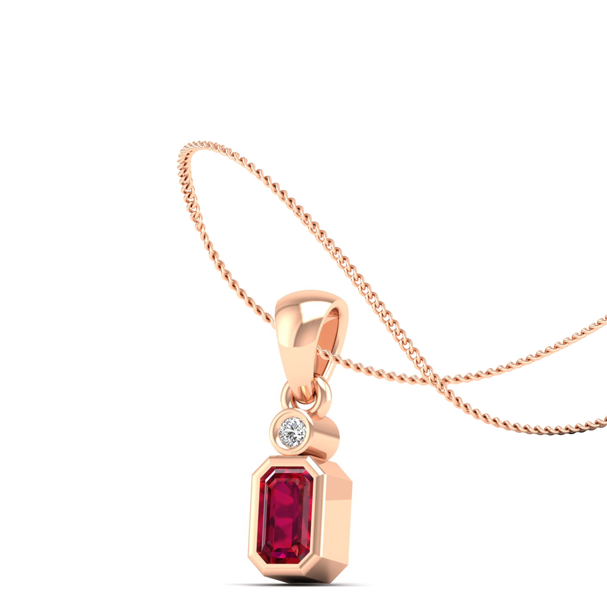 14K Rose Gold - Ruby