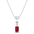 14K White Gold - Ruby
