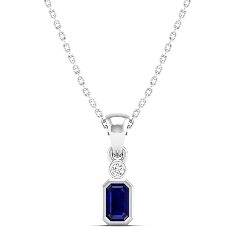 14K White Gold - Sapphire