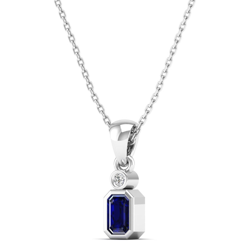 14K White Gold - Sapphire