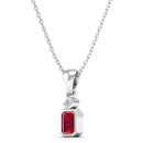 14K White Gold - Ruby
