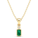14K Yellow Gold - Emerald