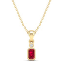 14K Yellow Gold - Ruby