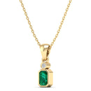 14K Yellow Gold - Emerald