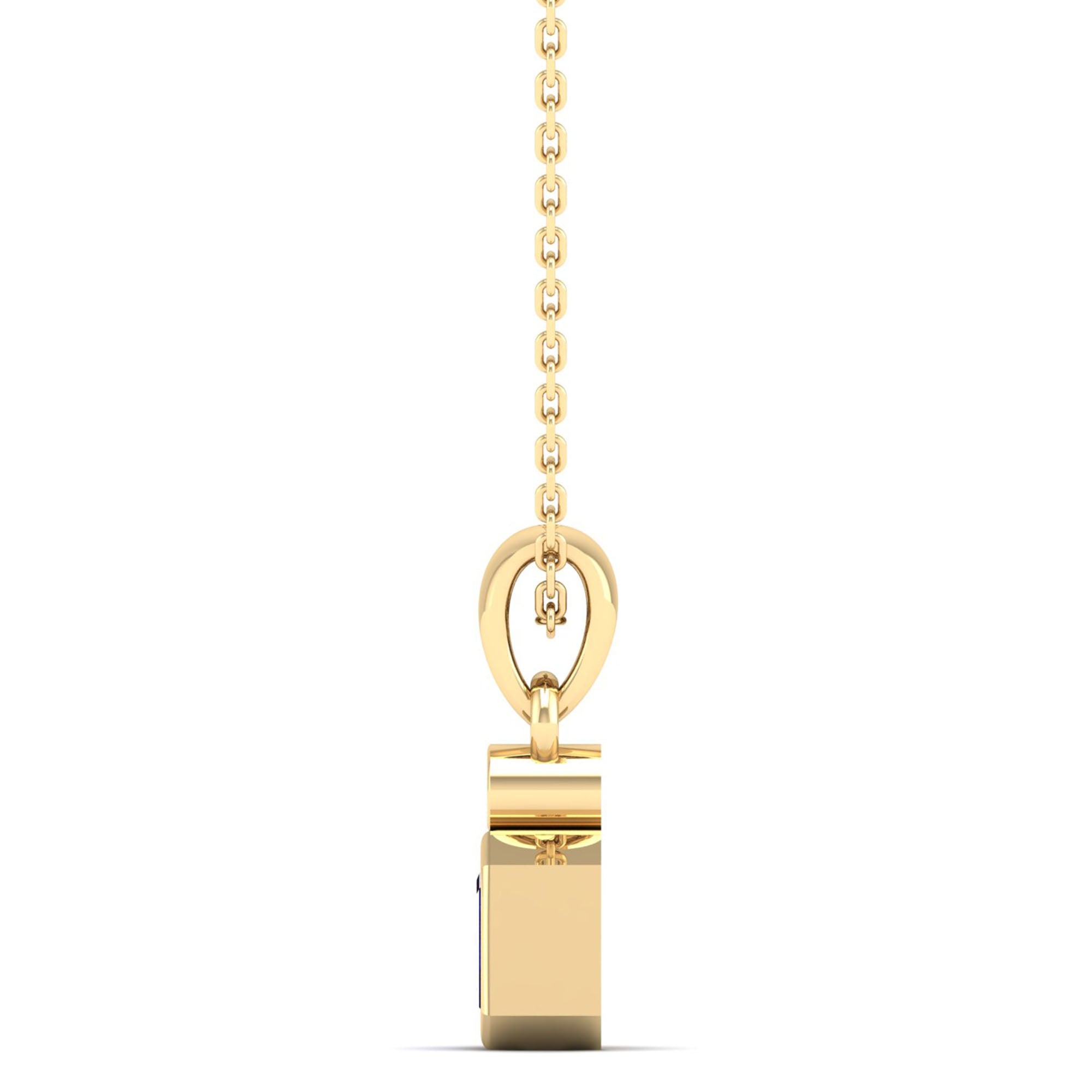 14K Yellow Gold - Sapphire