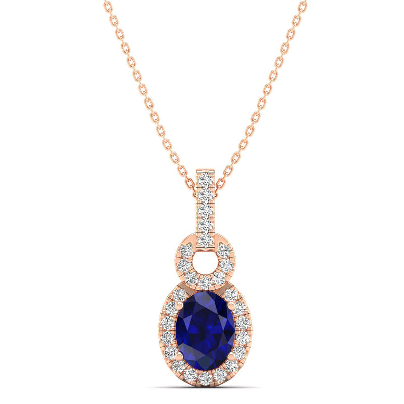 14K Rose Gold - Sapphire