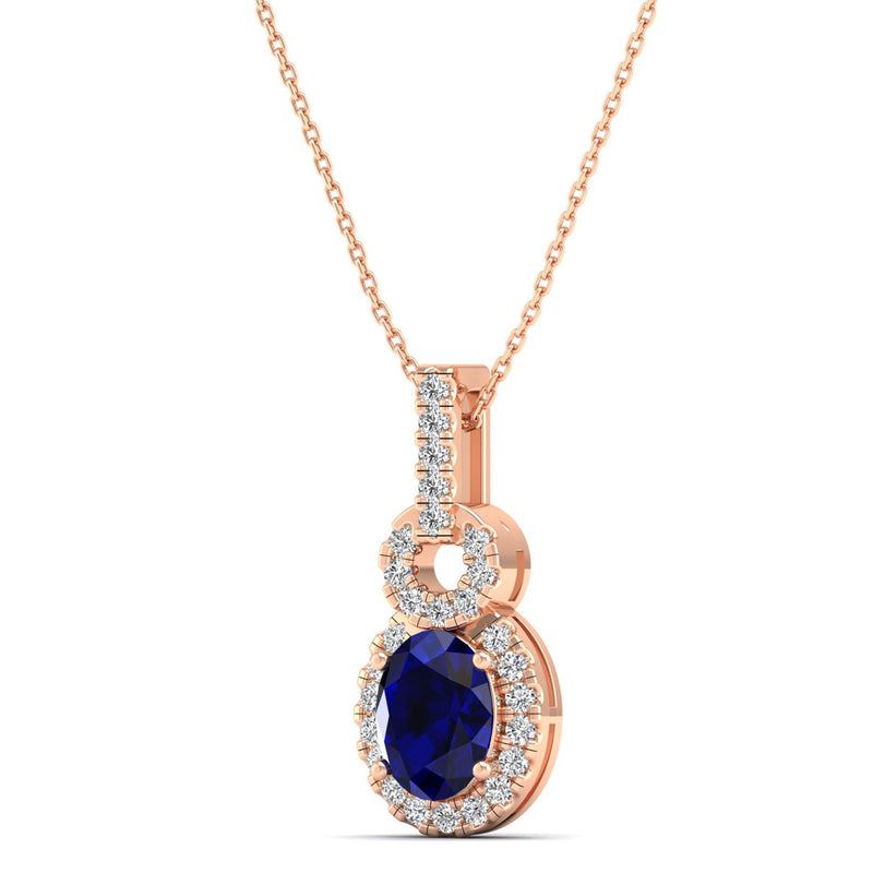 14K Rose Gold - Sapphire