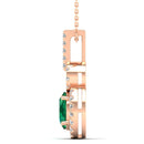 14K Rose Gold - Emerald