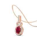 14K Rose Gold - Ruby