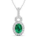 14K White Gold - Emerald