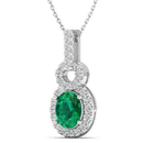 14K White Gold - Emerald