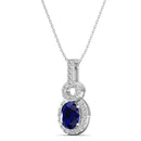 14K White Gold - Sapphire