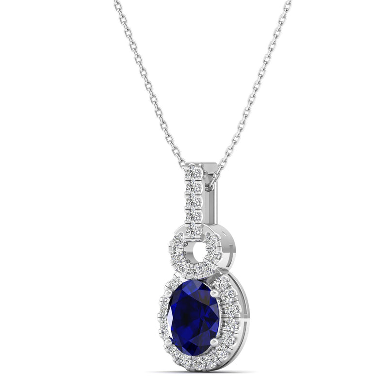 14K White Gold - Sapphire