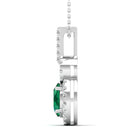 14K White Gold - Emerald