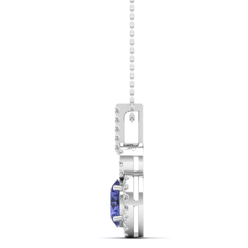 14K White Gold - Tanzanite