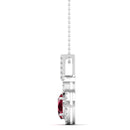14K White Gold - Ruby