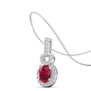 14K White Gold - Ruby