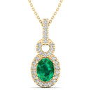 14K Yellow Gold - Emerald