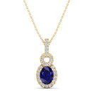 14K Yellow Gold - Sapphire