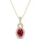 14K Yellow Gold - Ruby