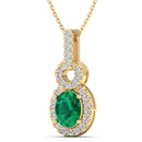 14K Yellow Gold - Emerald