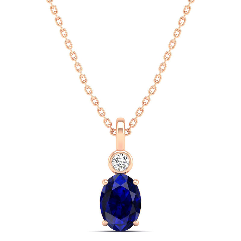 14K Rose Gold - Sapphire