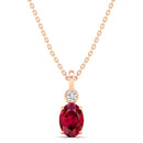 14K Rose Gold - Ruby