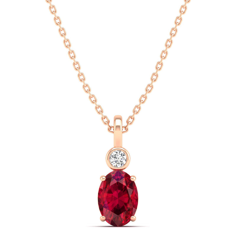 14K Rose Gold - Ruby