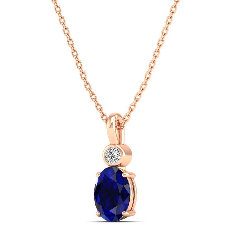 14K Rose Gold - Sapphire