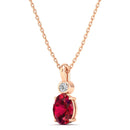 14K Rose Gold - Ruby