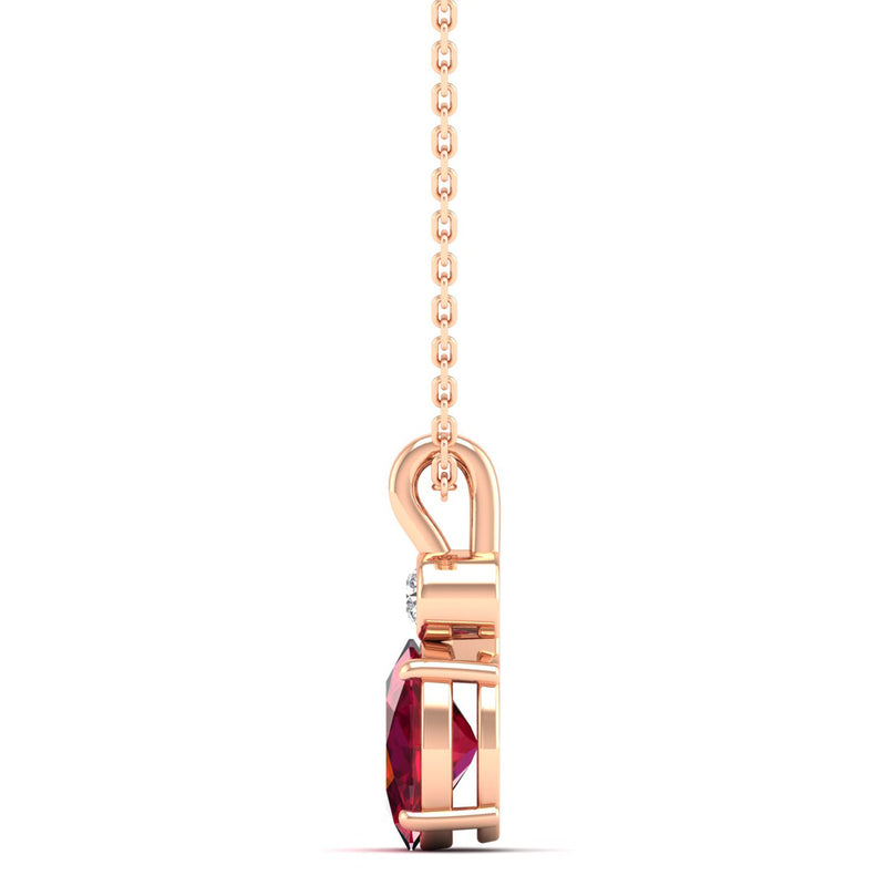 14K Rose Gold - Ruby