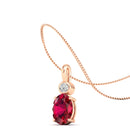 14K Rose Gold - Ruby