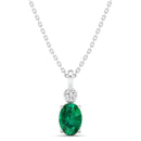 14K White Gold - Emerald