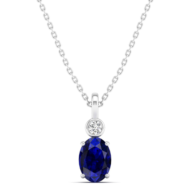 14K White Gold - Sapphire