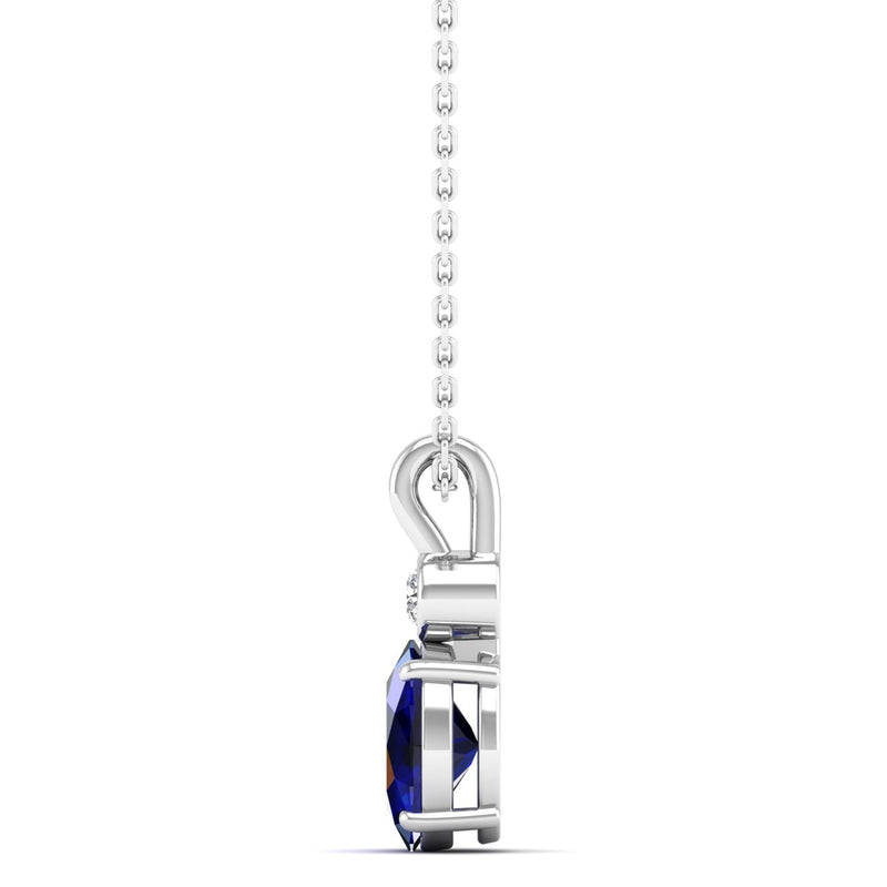 14K White Gold - Sapphire