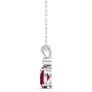 14K White Gold - Ruby