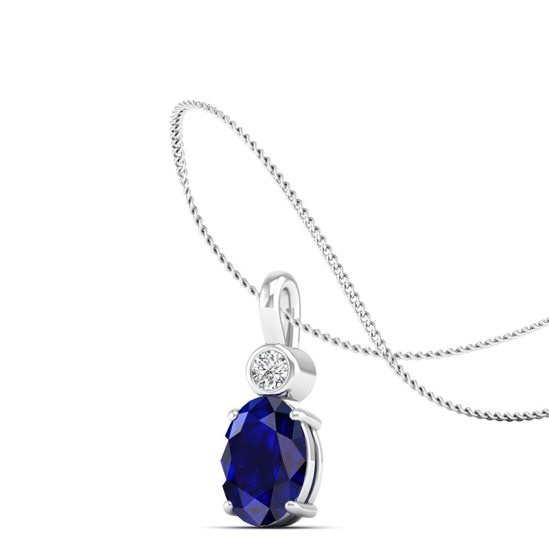14K White Gold - Sapphire