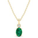 14K Yellow Gold - Emerald