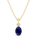 14K Yellow Gold - Sapphire
