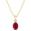 14K Yellow Gold - Ruby
