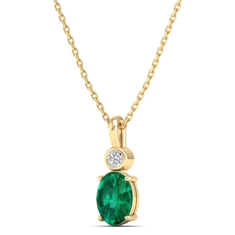 14K Yellow Gold - Emerald