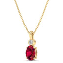 14K Yellow Gold - Ruby
