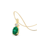14K Yellow Gold - Emerald