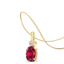 14K Yellow Gold - Ruby